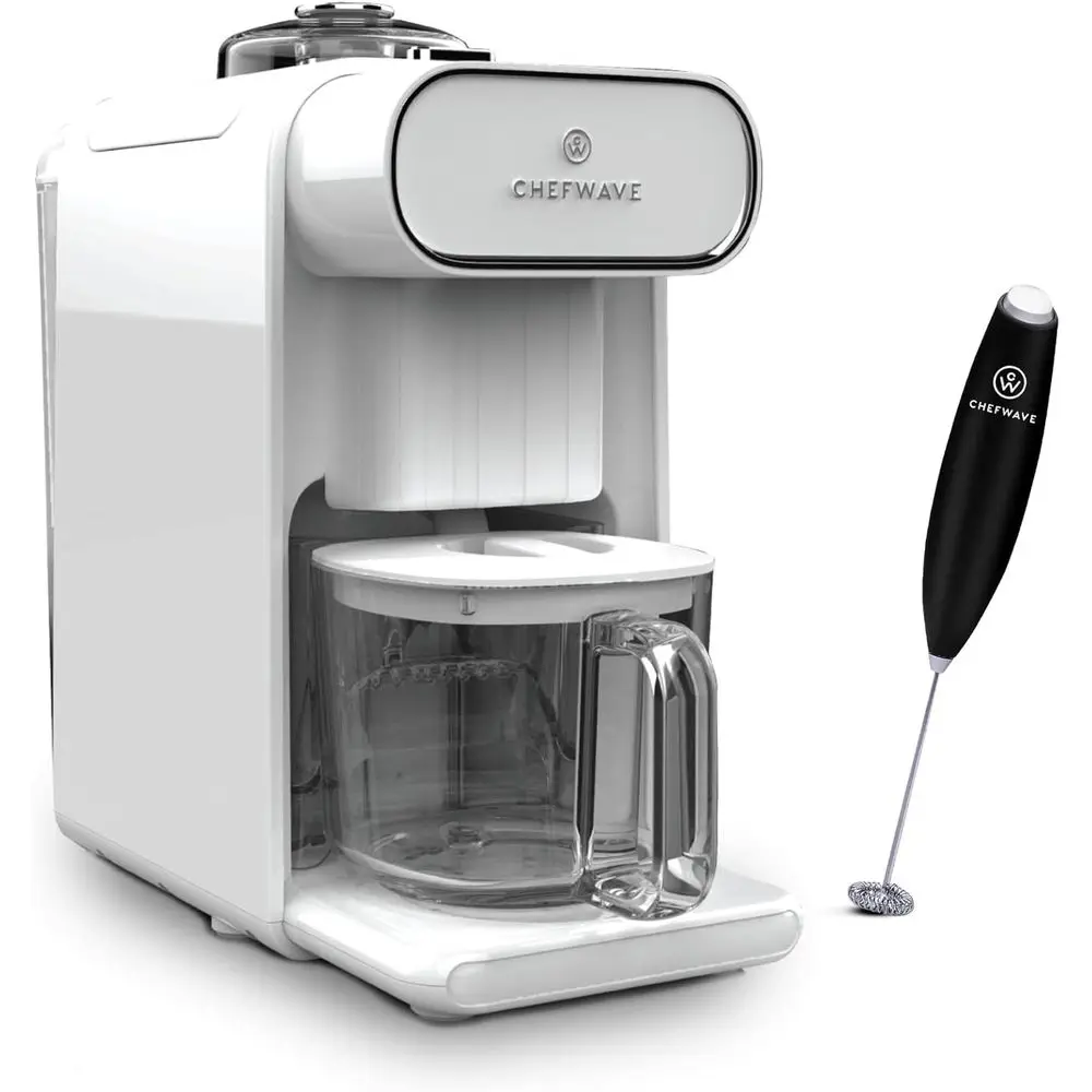 Milkmade Plant Based Milk hine, 6-in-1 Automatic or Almond Oat Soy Cashew Cnut adamia with Handheld Milk rother (2 Items)