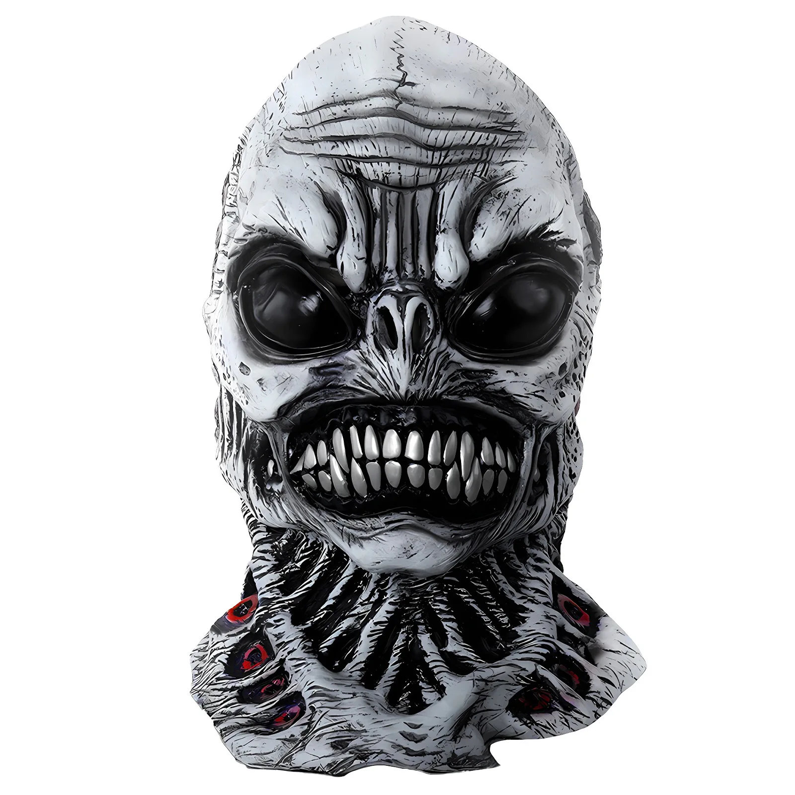 Eng Buitenaardse Monster Volledig Masker Latex Kostuum Volwassen Halloween Horror Masker Voor Mannen Vrouwen