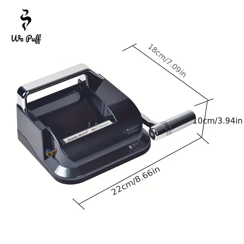 HK1 Manual Hydraulic Cigarette Rolling Machine Aluminum Alloy 5.5/6.5/8.0MM Tube Tobacco Filling Injector Maker Gadgets for Men