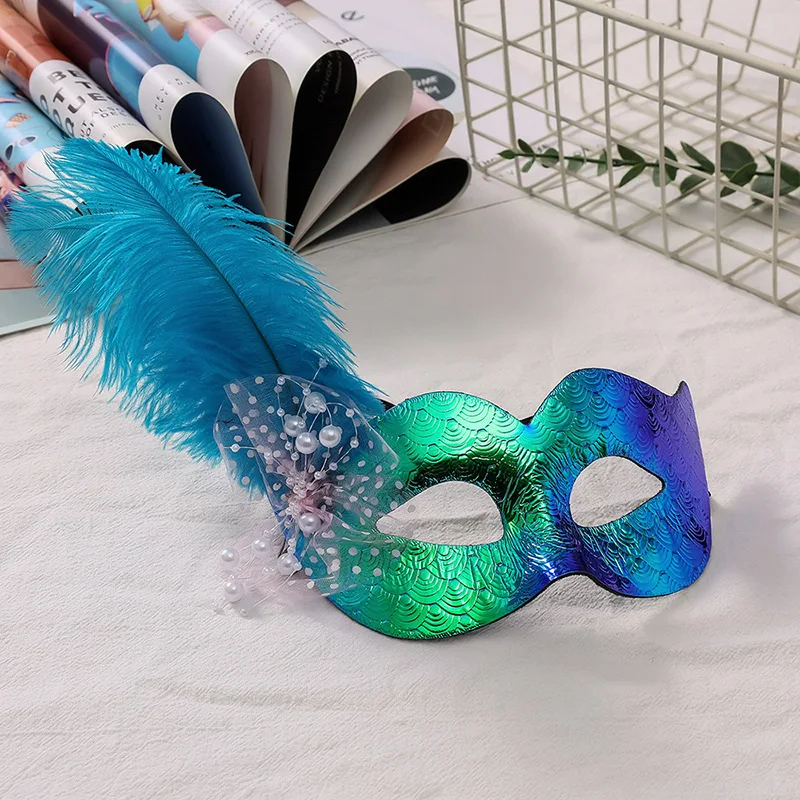

Princess Mask Multi-Color Masquerade Feather Mask Feather Decor Mask Mystery For Carnivals Halloween Parties