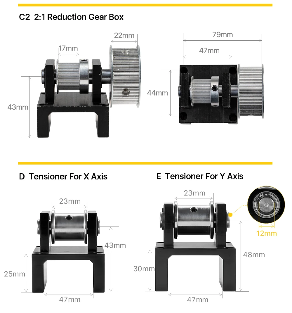 Zahnradbasissatz Maschine Mechanische Teile für Lasergravur-Schneidemaschine – Detail 4