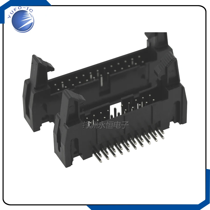 10 قطعة DC2-8/10/14/16/20/26/30/34/40/50/64P 2.54 مللي متر صف مزدوج الزاوية اليمنى دبوس تباعد القرن موصل #3