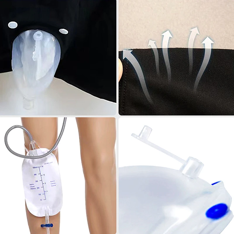 Reusable Urinary Receiver For Men Elderly Urine Collector Kit Panties Fixed Urine Catheter Urinary Bag For Urine Incontinence