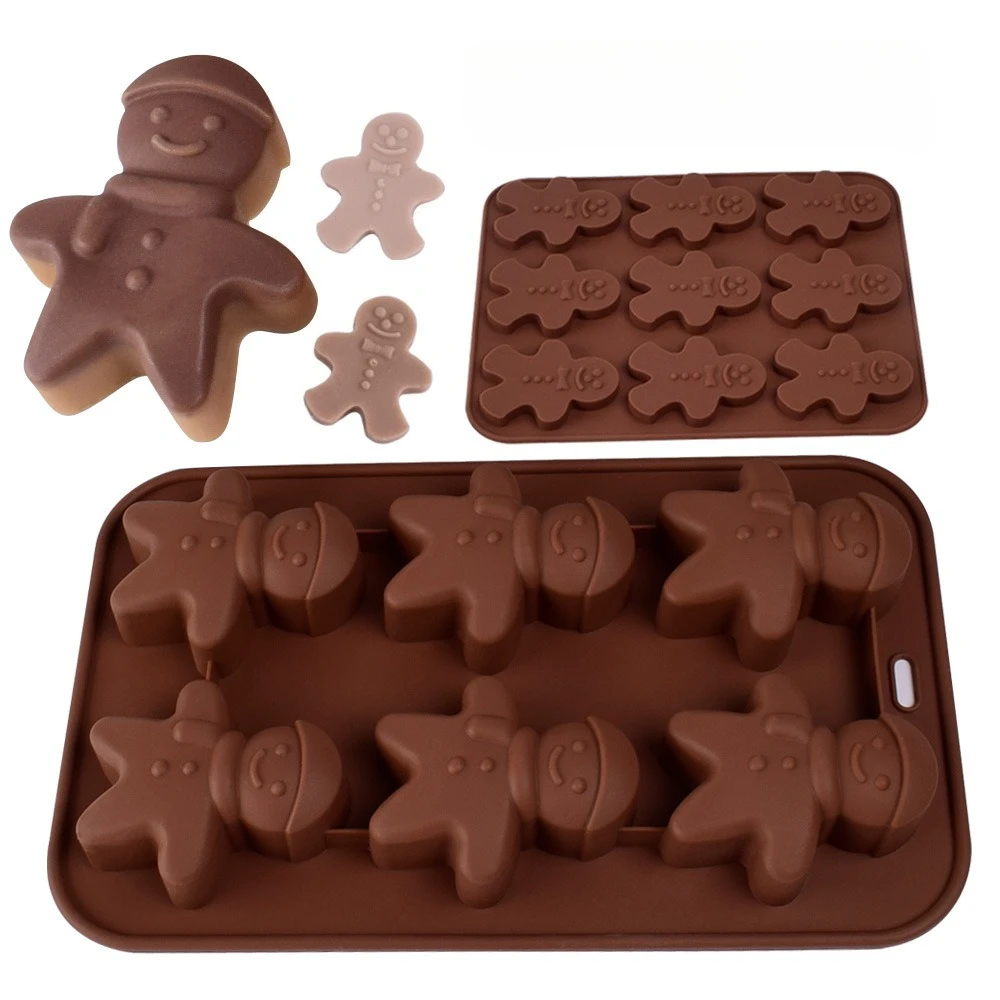 Cartoon Weihnachten Schneemann Silikon Kuchen Keks Backofen Heißlösliche Wachs Form Silikon Pinch Le Gips Form