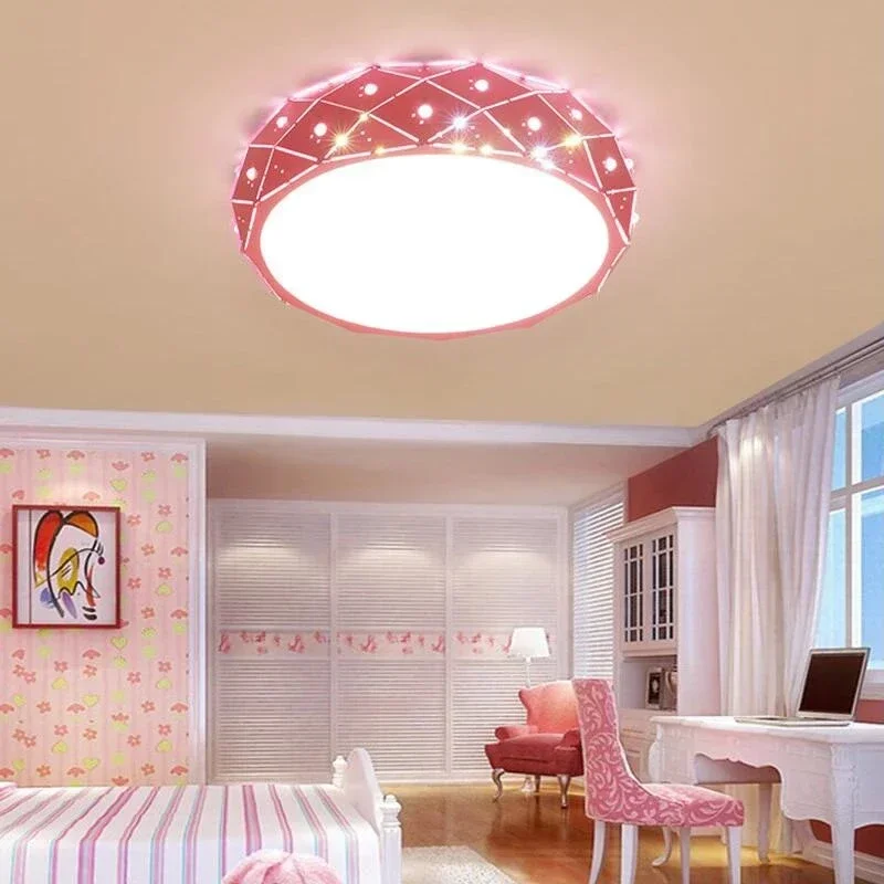 

Nordic Pink Ceiling Light Kawaii Room Decor Simple Led Ceiling Light Children Bedroom Dimmable Light Indoor Girl Room Lamp