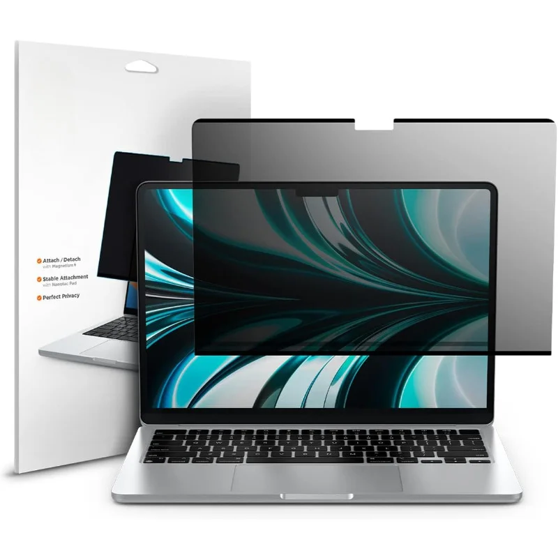 

Privacy screen for MacBook Air 13.6 and 13 inches (2022-2024, M2/M3) - magnetic detachable anti-glare blue light filter