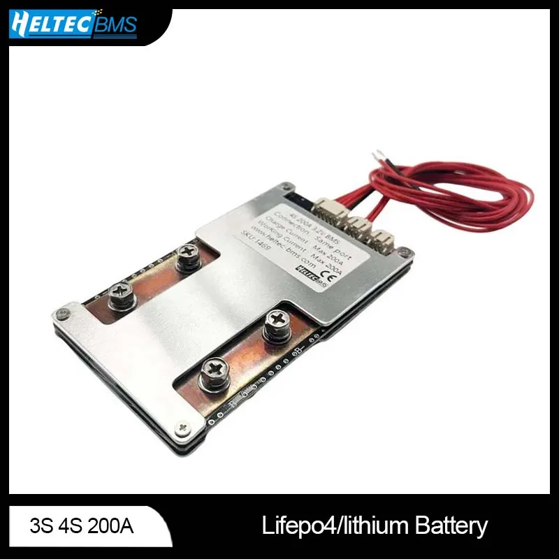 Heltecbms 밸런스 18650 배터리 보호 보드, LiFePo4 Ups 인버터, 오토바이, 3S, 12V, BMS, 12.6V, 16.8V, 4S, 200A