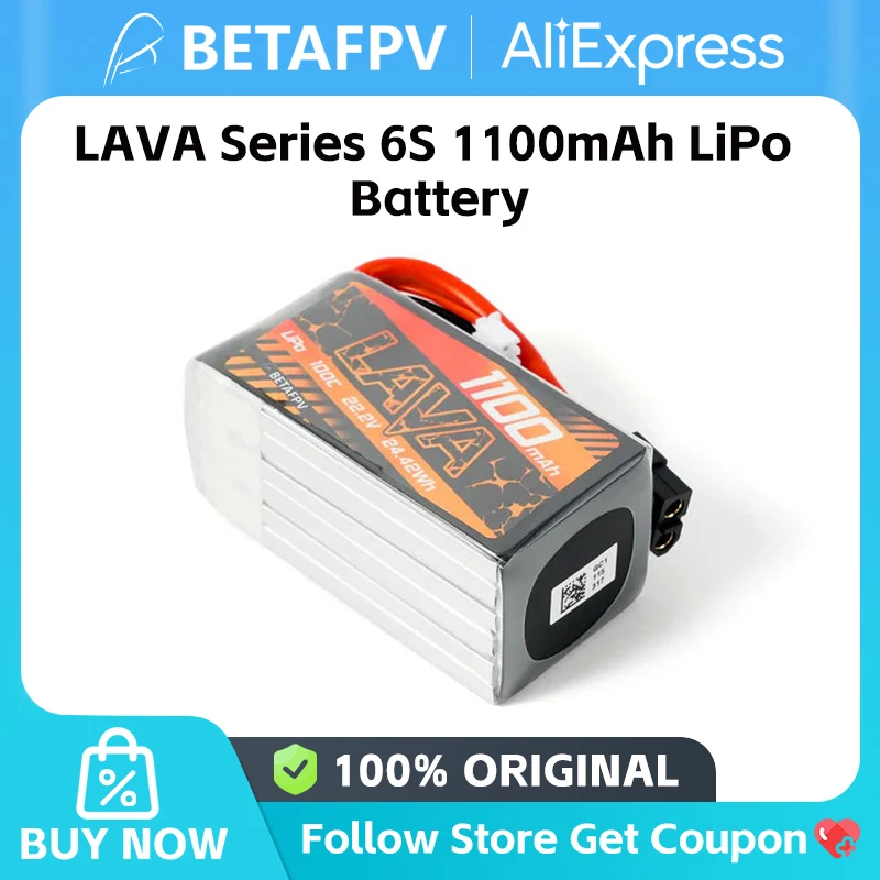 BETAFPV LAVA Series 6S 1100mAh LiPo Battery for Pavo35