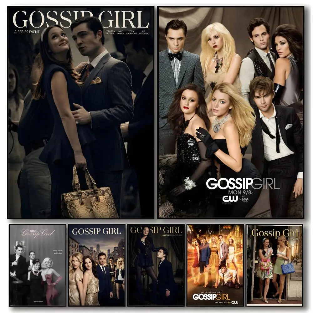 Drama Series G-gossip Girl Poster Trendy Aesthetic Wall Art Poster for Dorm Room Bedroom Decor