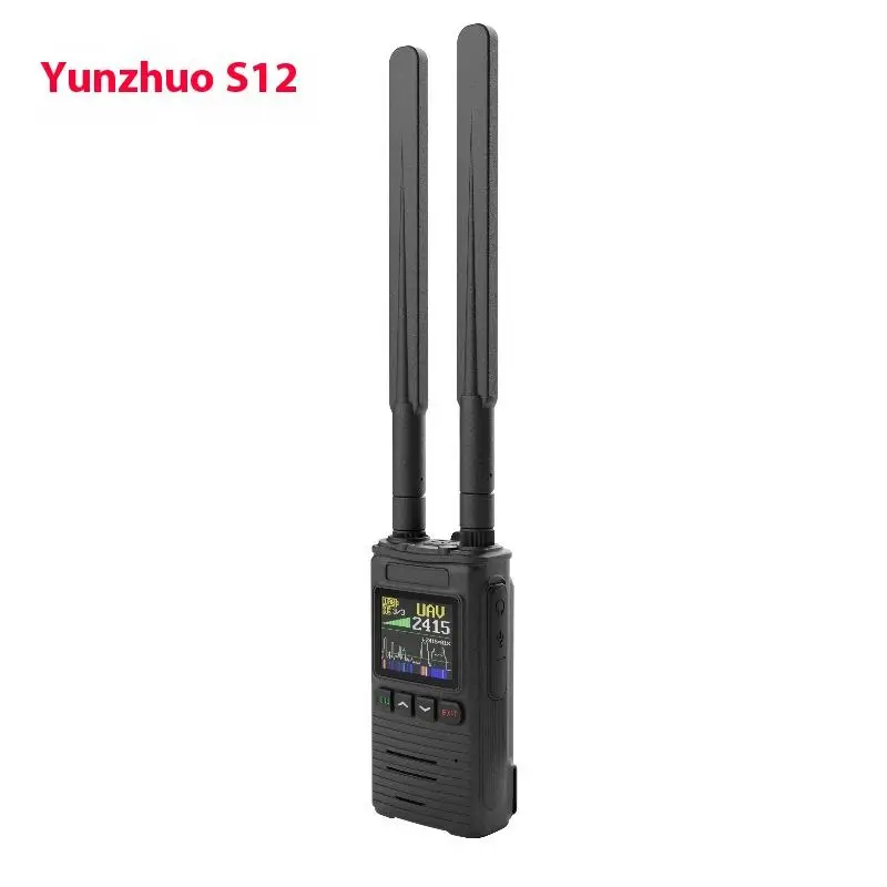 Skydroid S12 Waterproof Walkie Talkie Drone Detector 0-6GHz Frequency 3-5KM Range Alarm System Digital Mobile 6000mAh Battery