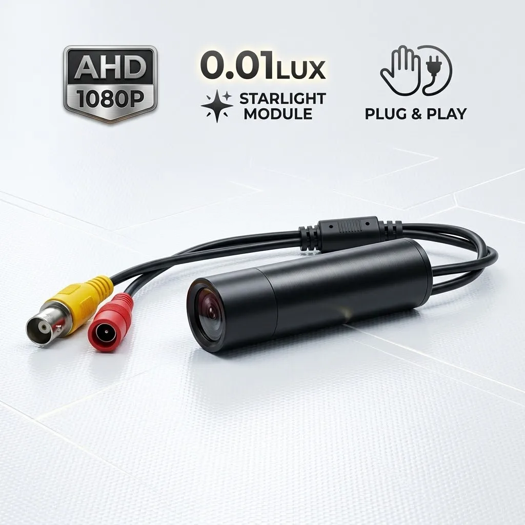 Mini AHD 2MP 1080P Metal Bullet Camera IMX322 Starlight Module Waterproof IP66 4-in-1 AHD/TVI/CVI/CVBS 3.6mm Lens For Security