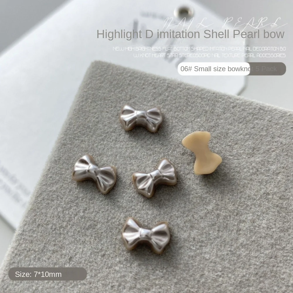 Resin Nail Charms Bow Nail Decorations Manicure Ornaments Nail Art Supplies Bowknot Nail Accessories Stars Shape Love Heart