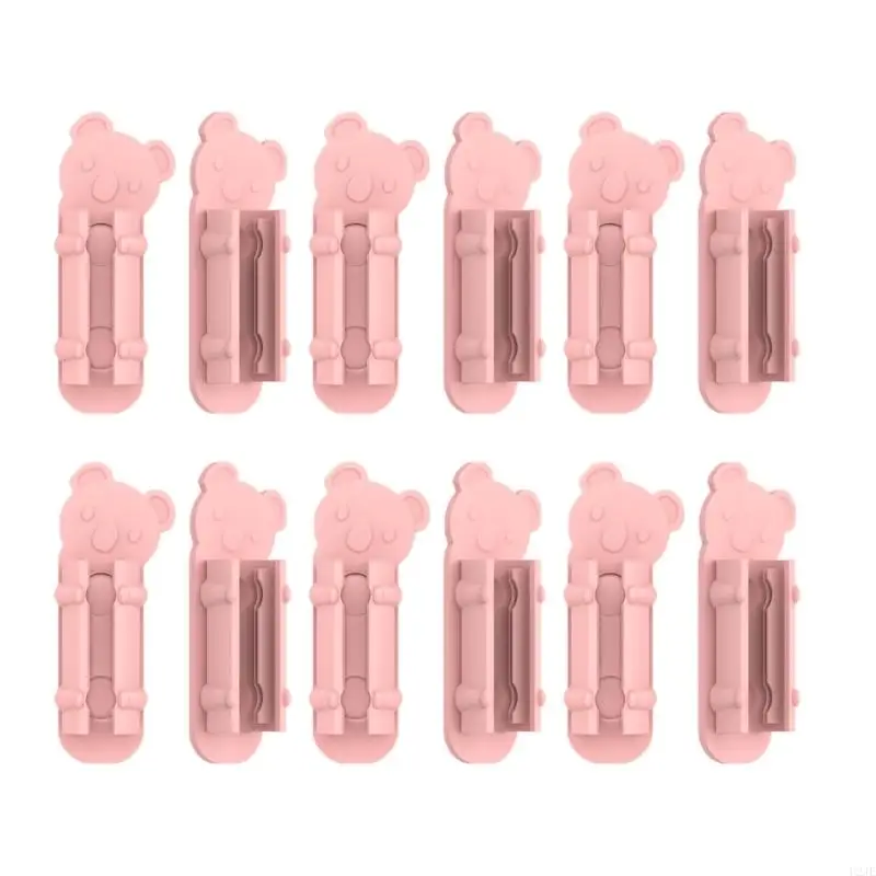 Porta penna silicone U2JE 12pcs Porta a matita a penna a singolo slot per biancheria per frigorifero da parete da