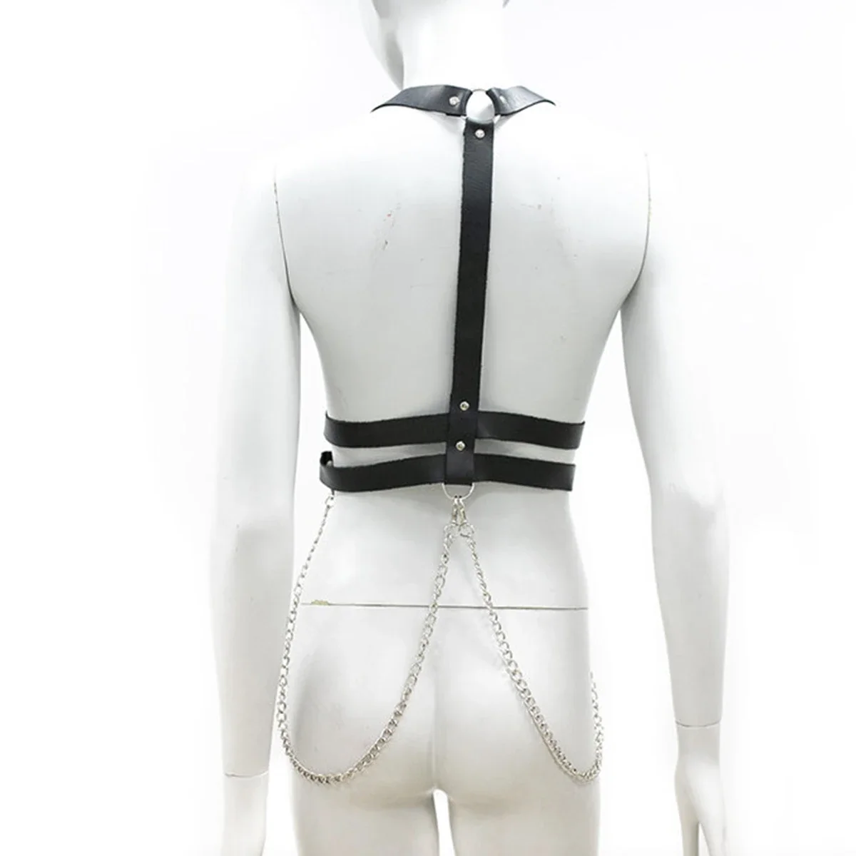 Moda feminina plus size couro corrente arnês cinto suspensórios para mulheres corpo arnês cinto roupas góticas accessorie