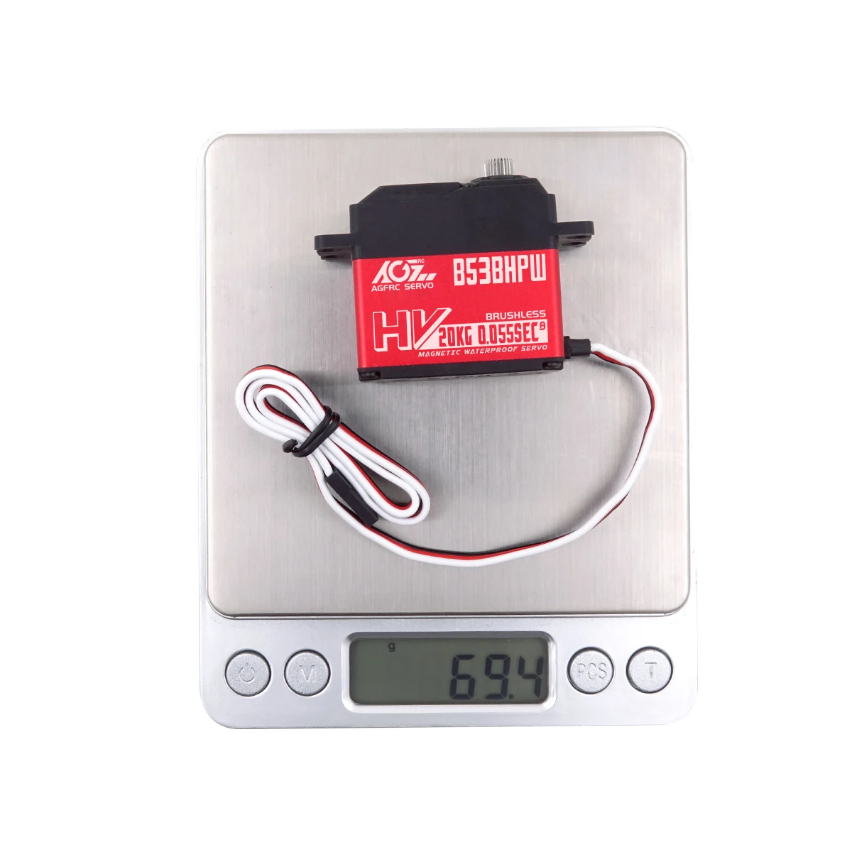 AGFRC Servo B53BHPW HV Super Speed 0.055sec 20KG Brushless Standard IP67 Waterproof Servo For 1/10 RC Car Truck Buggy Airplane view 4