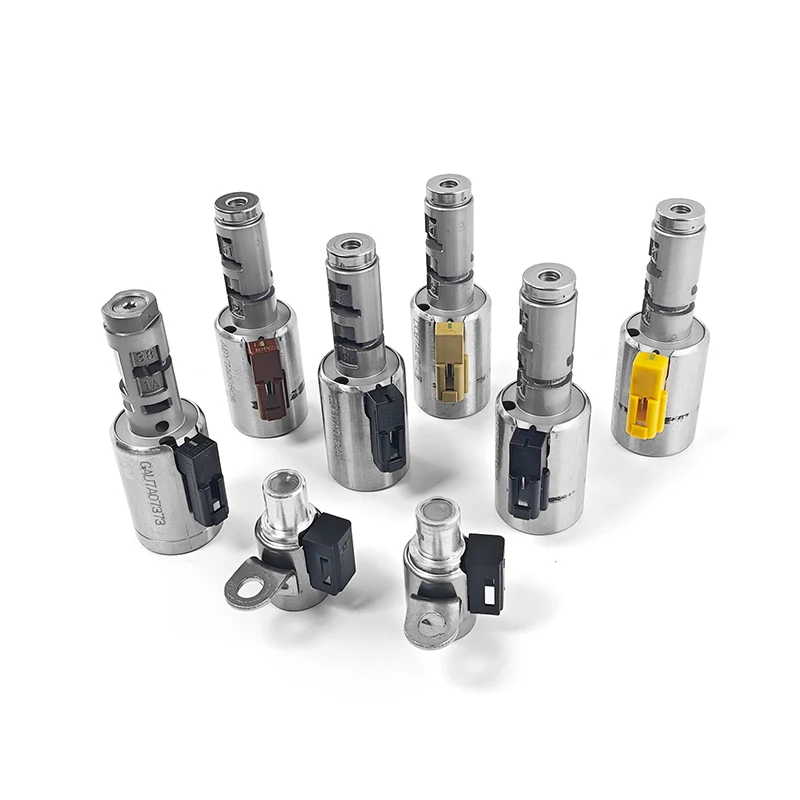 8 Pcs 09G Large Valve Solenoids Transmission Solenoid Set For VW Audi Mini 2003-On TF-60SN TF60SN 6-speed High Quality ﻿