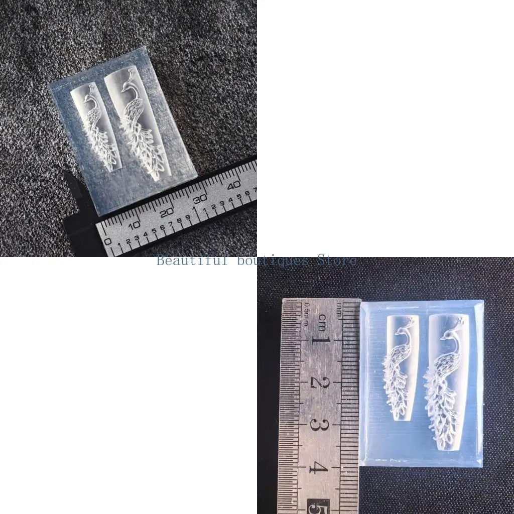 

U4LF High Elasticity Peacockbird Art Template With Precise Engraving For Creating 3D Resin Accessories