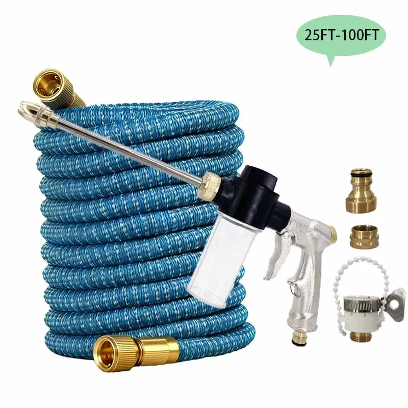 

Садовый волшебный телескопический шланг, автомойка высокого давления, многофункциональная насадка, водяной пистолет, используемый для орошения и очистки на открытом воздухе