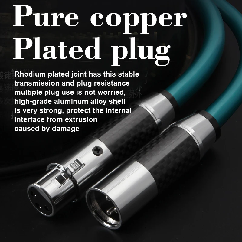 DIYLIVE-cable de equilibrio XLR erótico de viento alto danés, alambre de Audio de cabeza de Carnon Hifi Chapado en plata de cobre de cristal único, 8N