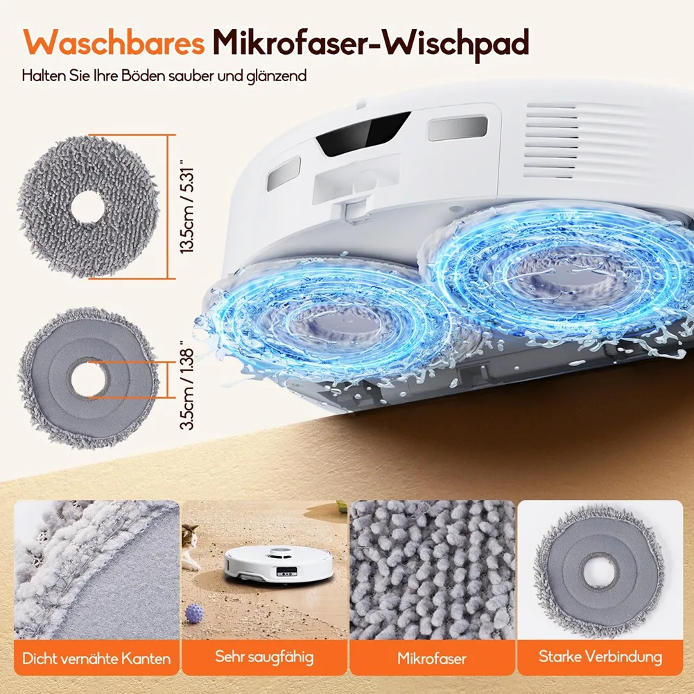 ملحقات QA88X للمكنسة الكهربائية Roborock Qrevo Curv Robot، أكياس الغبار البديلة، وسادات الممسحة، الفرشاة الرئيسية، والفرش الجانبية