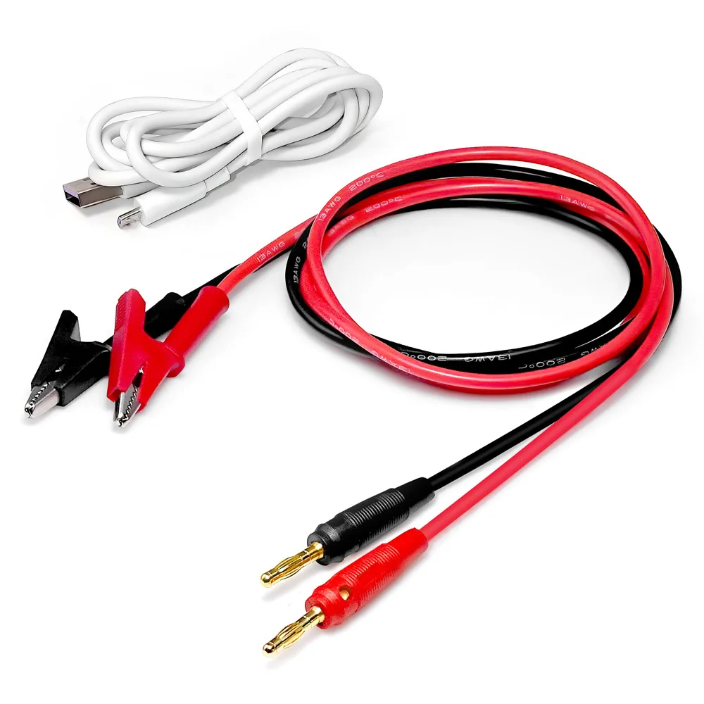 25A Gold Plated / 15A Nickel Plated Banana Plug Crocodile Clip Power Cord with Micro Communication Cable for RD CNC Power Supply