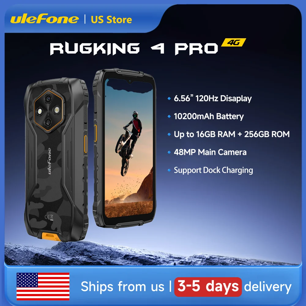 Ulefone RugKing 4 Pro Rugged Phone 6.56