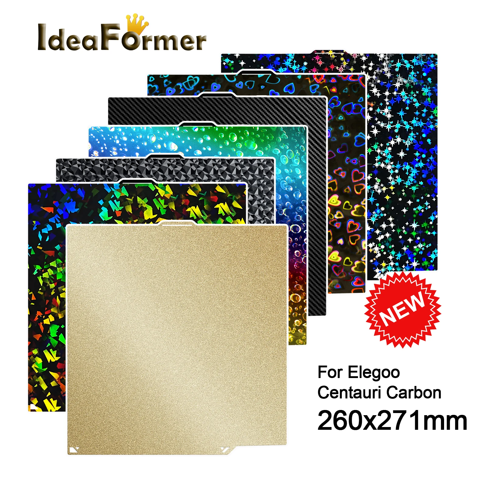 

PEI Sheet for Elegoo Centauri Carbon Build Plate Texture PEI Double-sided Print Heatbed for Centauri Carbon 3D Printer Accessory