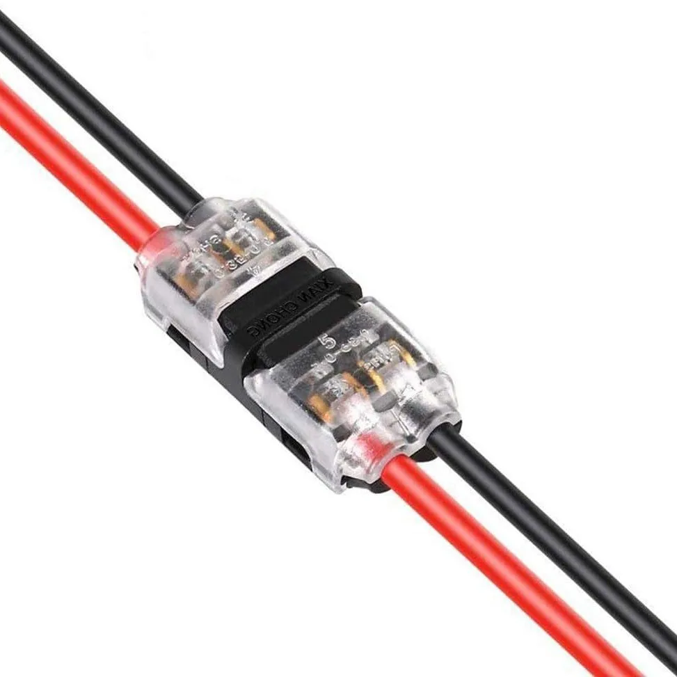 

10 шт. разъемы для проводов низкого напряжения, 2-контактные 2-контактные универсальные компактные клеммы для проводов I-образной формы, разъемы для проводов без инструментов, 2-контактный автомобиль