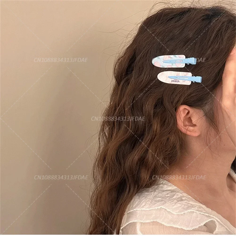 Seamless Candy Color Hairpin Fruit Hair Bang Clip Summer Hairpin No Crease Acrylic Barrette Hair Side Clamp Hair Accessories