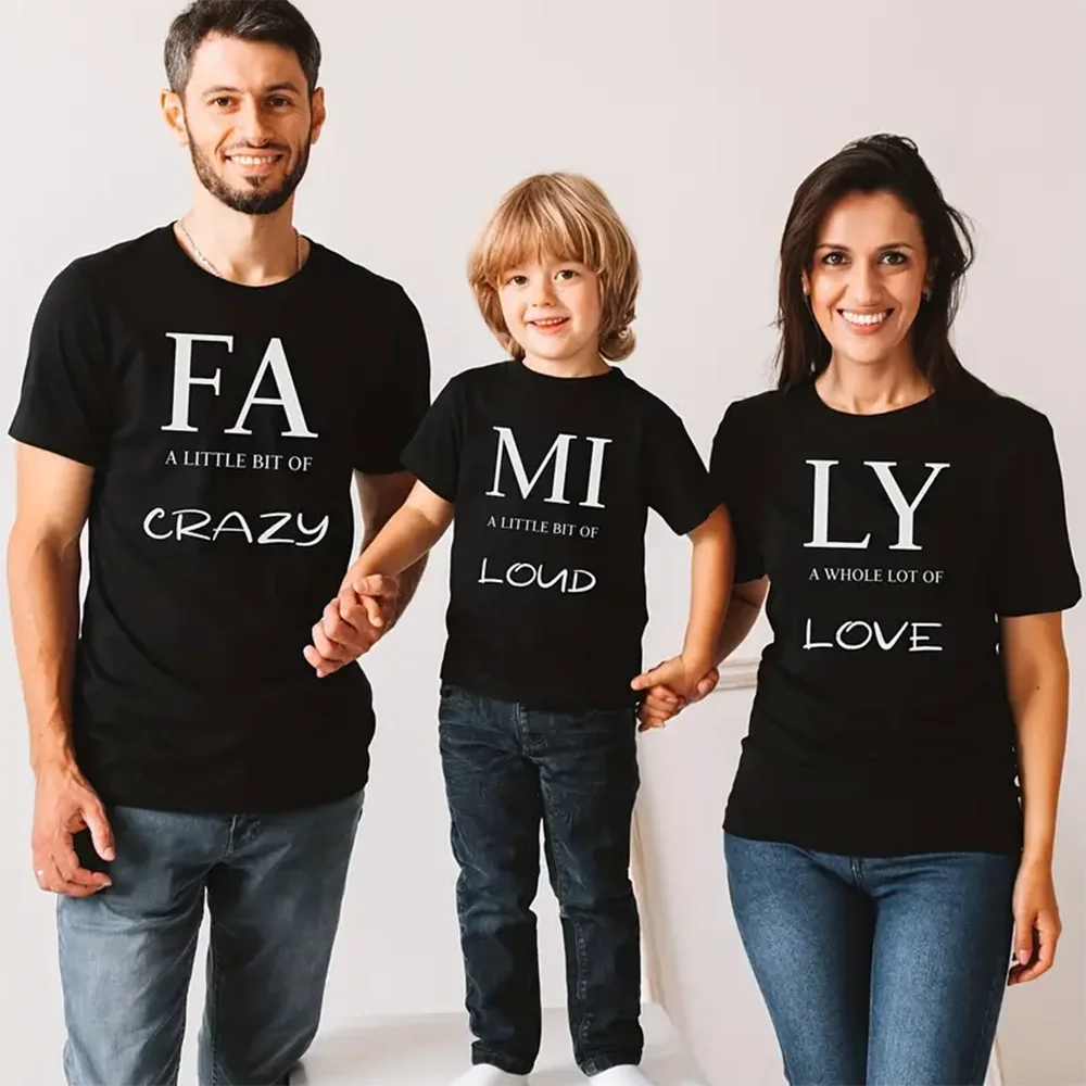 Family Matching T-shirts - Stylish & Comfortable Short Sleeve Shirts for Dad, Mom & Son - Perfect for Summer