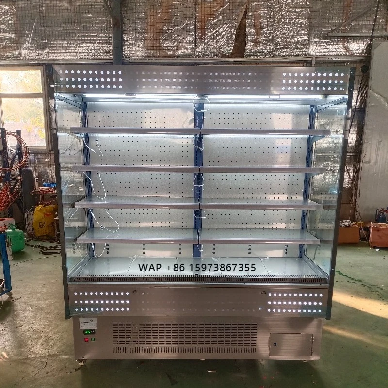 6 foot open freezer, cold air supermarket freezer, open freezer, commercial display refrigerator.