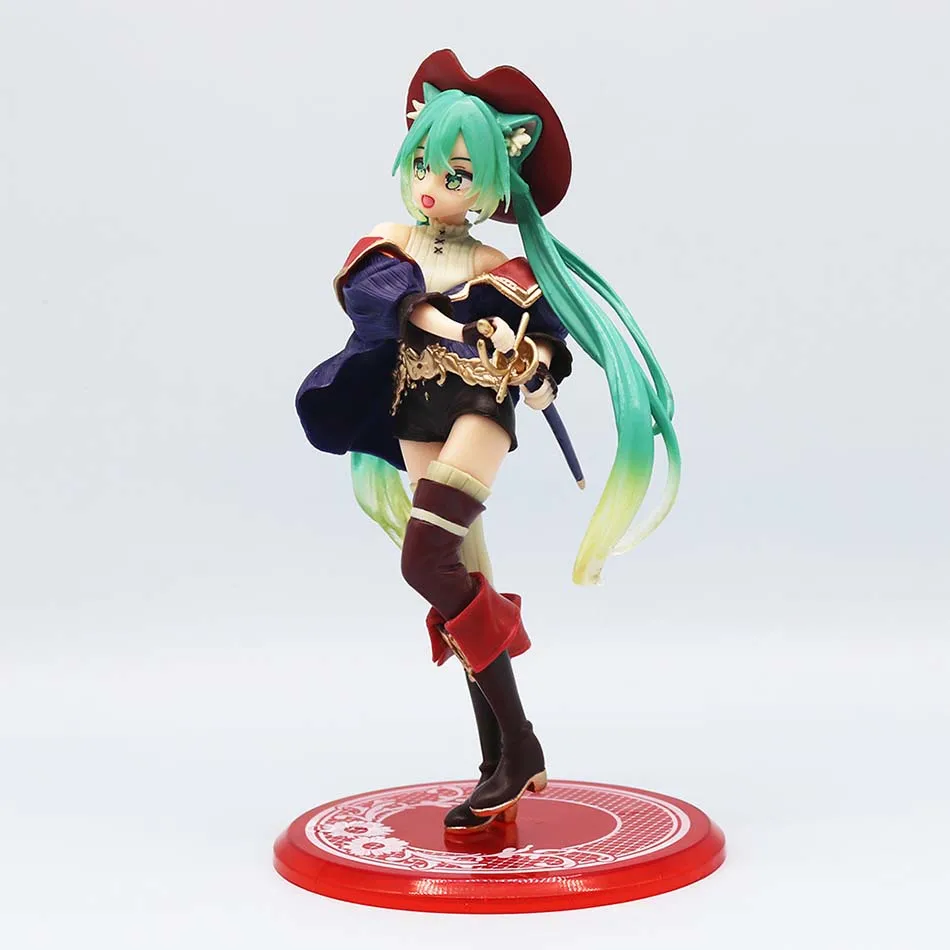 Nowa figurka anime Hatsune Miku, różowa sakura, pozycja siedząca, model figurki akcji z PVC, zabawka, dekoracja, kolekcjonerski prezent.