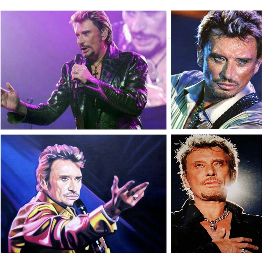 

5D DIY Full Diamond Diamond Painting French Singer Cross Stitch Handmade Hobby Diamond Mosaic Johnny Hallyday Home Decor Gift