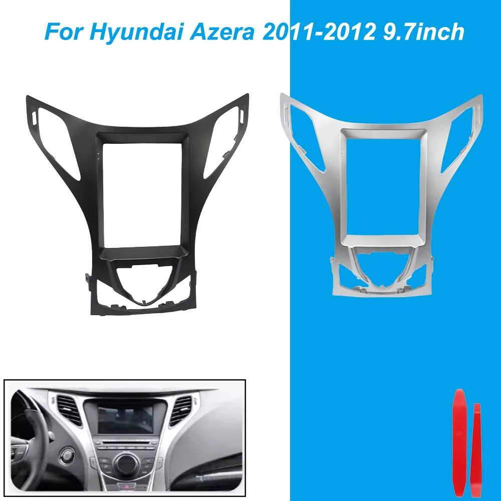 

9.7 Inch Car Frame Panel Dashboard Android Big Screen Radio Accessories Panel Kit for Hyundai Azera 2011-2012