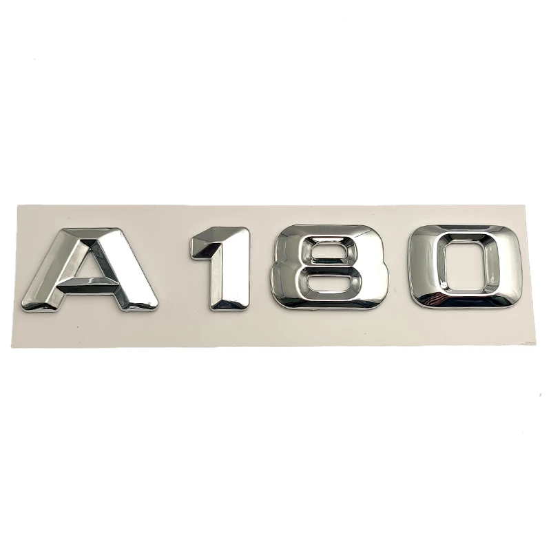 ABS 3D Chrome Letters For Car Stickers Mercedes  A45 AMG A160 A180 A200 A250 A260 W176 W177 Trunk Emblem Logo Badge Accessories