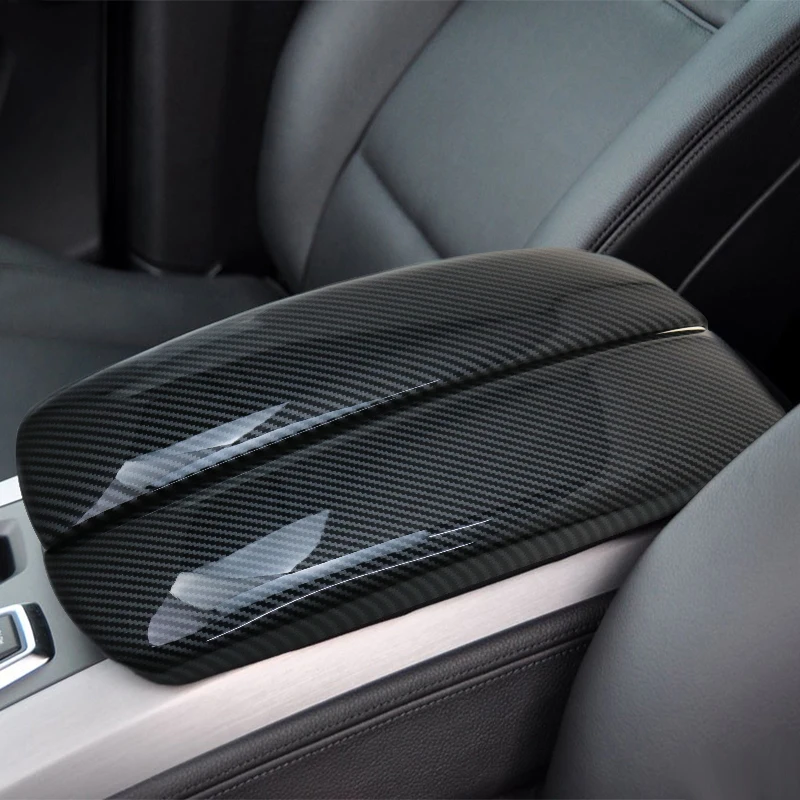 For BMW X5 X6 X7 E70 E71 F15 F16 G05 G06 G07 ABS Carbon fiber Car styling Center Console Lid Armrest Box Trim Protective Cover
