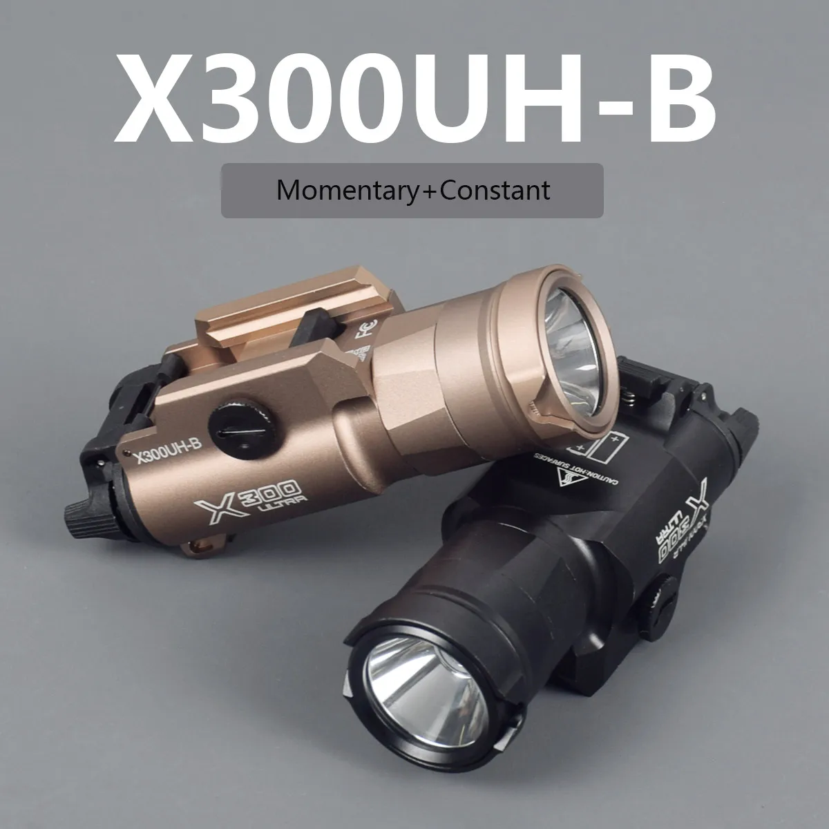 SureFire-مصباح سلاح تكتيكي لمسدس Airsoft ، X300 ، XH35 ، X300UH-B ، الشعلة ، غلوك ، 17 ، 18 ، 19 ، 22 ، 20 مللي متر ، السكك الحديدية ، X300UH-B