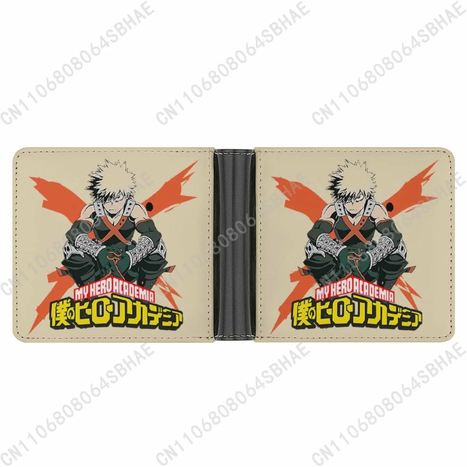

My Hero Academia Bakugo Katsuki Trendy Leather Wallet Teenage Girls Boys Personalized Slim Credit Card Holder Small Purse School