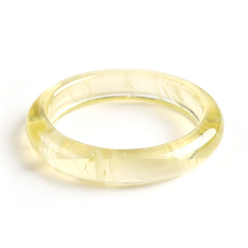7A Natural Lemon Citrine Bangle Bracelet for Women Healing Crystal Jewelry for Wealth High Quality Luxury Jewelry Gift