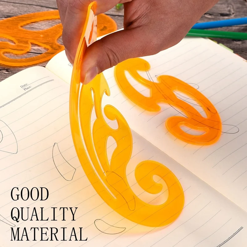 6 Miếng Pháp Đường Cong Và Bản Mẫu Người Cai Trị Bộ Vẽ Bản Mẫu Công Cụ Vòng Tròn Các Tiêu Bản Cho Cá Nhân Vẽ Và Soạn Thảo