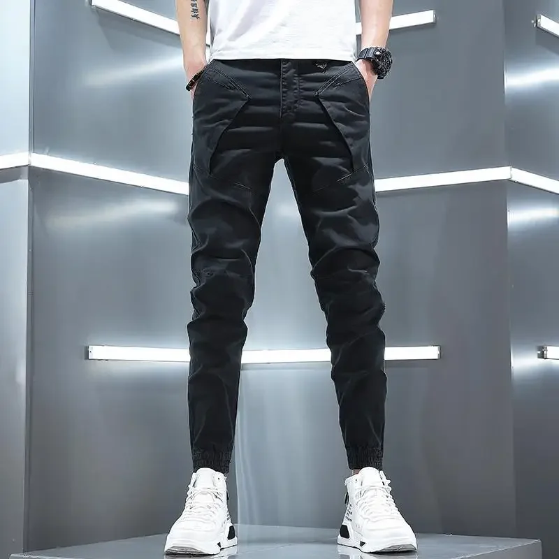 Male Trousers Casual Fashion Men's Cargo Pants Korean Style Designer Cheapest Aesthetic Y2k Vintage Baggy Street Emo Techwear