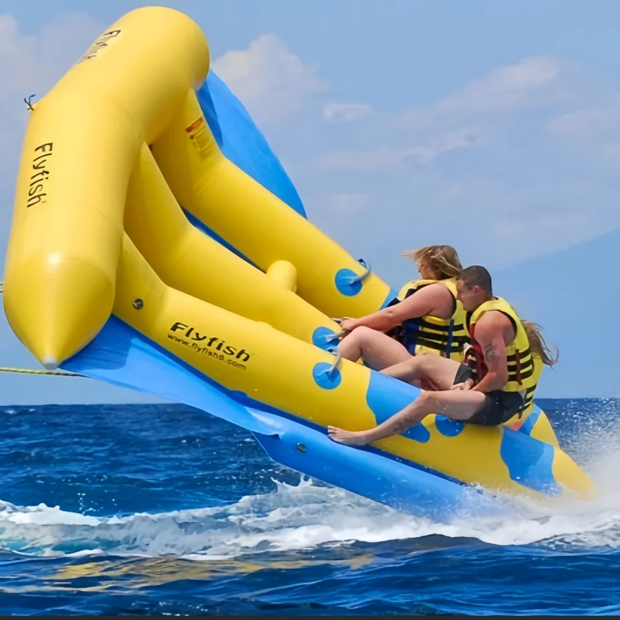6-Person Inflatable Manta Ray Flying Fish Banana Boat for Water Towing Amusement Facilities for Sa