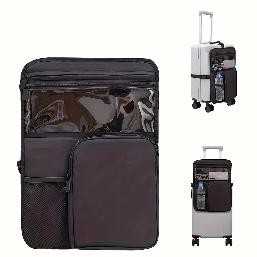 Pouch Add Pockets To Your Hardcase Carry On Luggage, Storage Passport, Bottles, Including Up To 16in Laptop