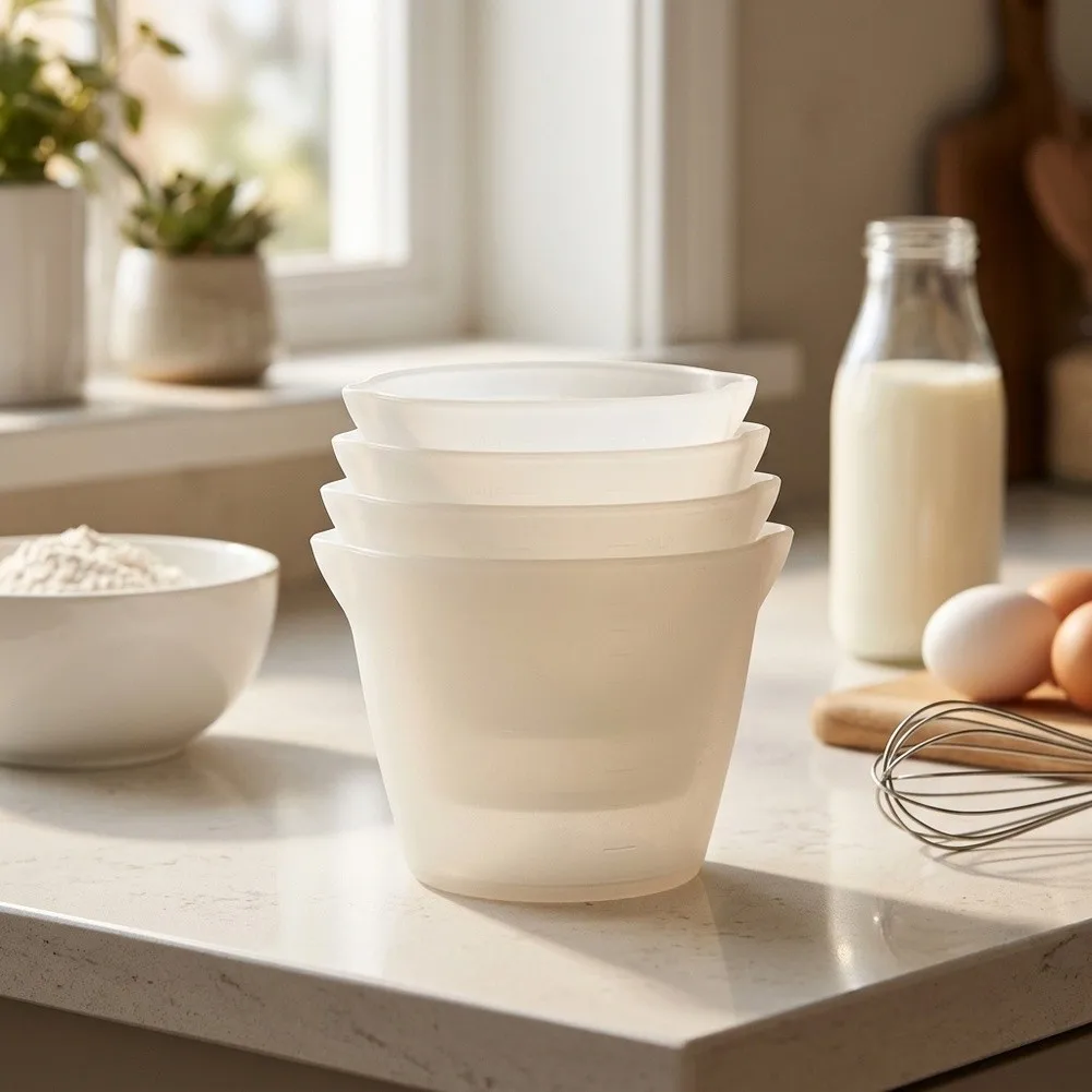 250ml And 500ml Cups Silicone Measuring Cups Chocolate Melting Cups Measuring Cups High Temperature Resistance 3