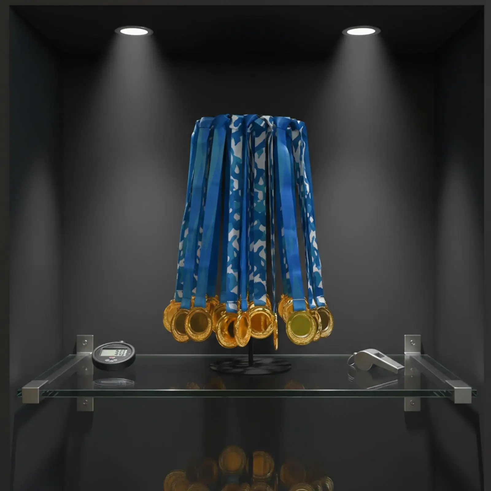 Rotating Medal Hanger Display Portable Desktop Medal Display Holder Stand Tabletop Organizer for Running Volleyball Baseball