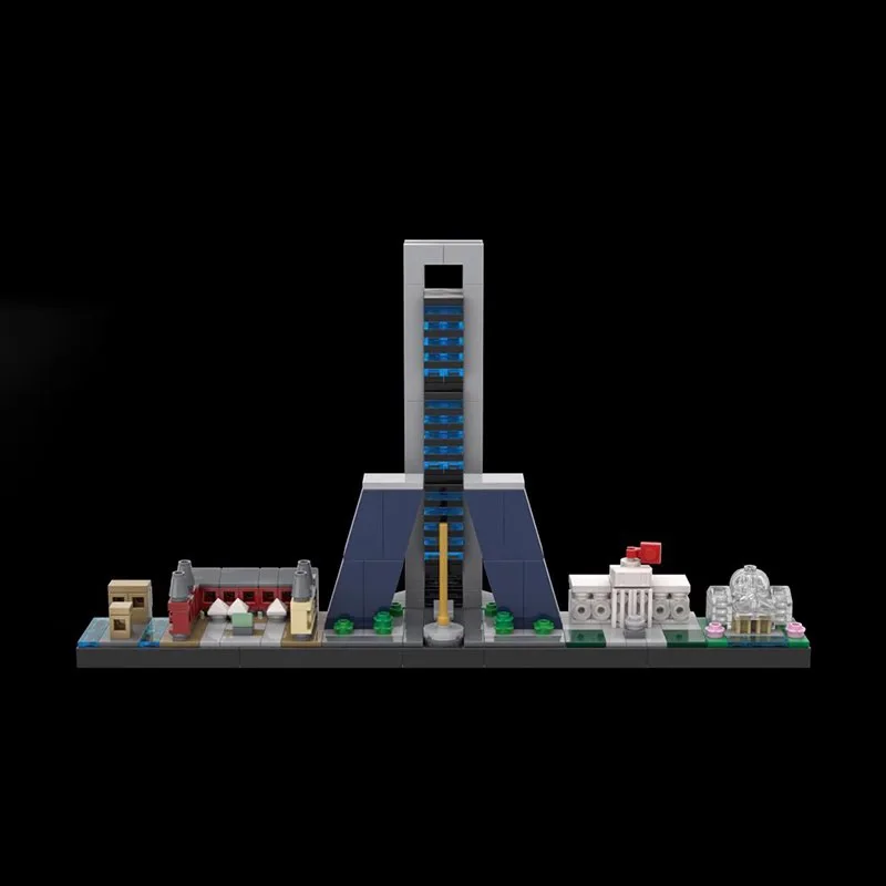 スカイラインシリーズマドリッドスカイラインビルディングブロック MOC-66825 クリエイティブ都市ランドマーク建物アセンブリモデルパズル子供のおもちゃギフト