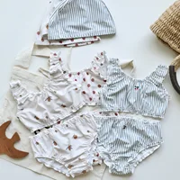 deer jonmi 2026 New Summer Toddlers Girls Princess Cute Swimwear Printed Backless Beach Bikini Children Two-piece Swimsuits 3