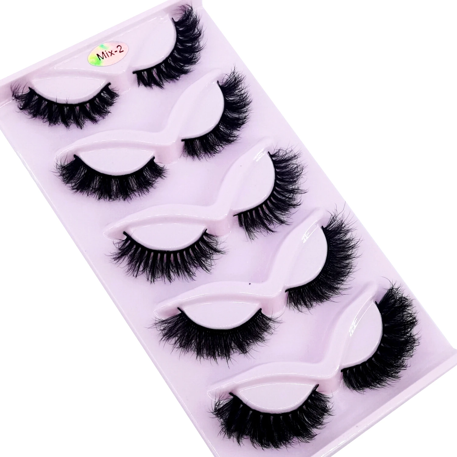 Cat Eye Lashes 3D Faux Mink ขนตาปลอมธรรมชาติยาวยุ่ง Lashes ปีก End ยาวขนตาปลอมหนานุ่มขนตา