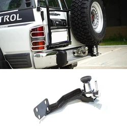 Rear Spare Tire Jack For Nissan Patrol Y60 Spare Tire Lifter Patrol Y60 Tailgate Tow Hook Modification Accessories