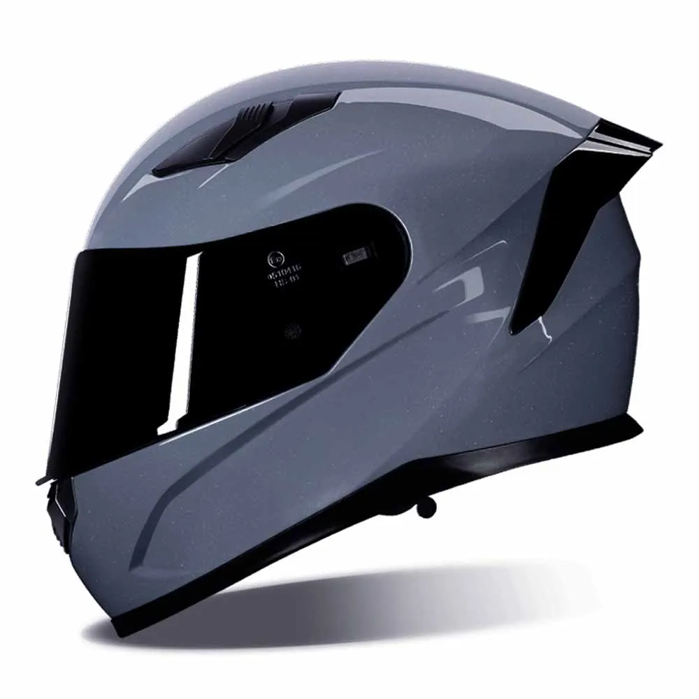 

Cement Grey Full Face Tail Biker Helmets Wear-Resistant Motorcycle Equipment Breathable Head Protection Anti-Fall Motocross Kask